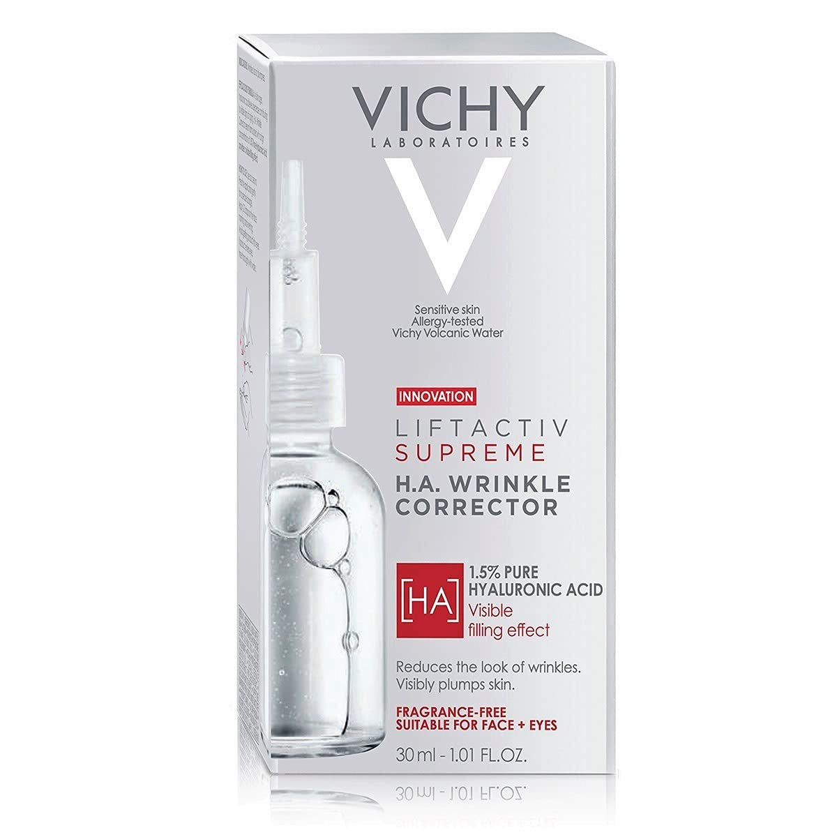 Liftactiv H.A. Wrinkle Corrector, Hyaluronic Acid Serum for Face, 1.5% Hyaluronic Acid + Vitamin C, Hydrating Serum, Plumping & Firming, anti Aging Serum for Wrinkles & Fine Lines