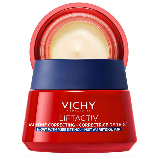 Liftactiv B3 Tone Correcting Night Cream, 4% Niacinamide + 0.15% Pure Retinol, anti Aging Face Cream Evens Skin Tone, Fade Dark Spots & Smooth Wrinkles, Formula Minimizes Risk of Irritation