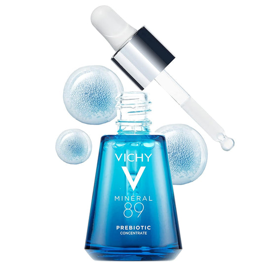 Vichy Mineral 89 Prebiotic Defense & Recovery Concentrate, Niacinamide Serum for Face, Skin Barrier Repair Seum with Antioxidants, Pore Minimizer & Hydrating Serum for Dull, Dry Skin