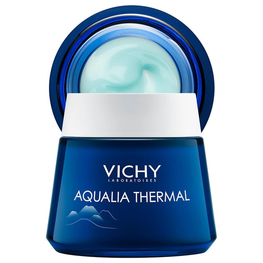Aqualia Thermal Spa Face Night Cream and Overnight Mask with Hyaluronic Acid, Moisturizer for Face and Neck, Moisturizing Night Time anti Wrinkle Cream, Light Scent, Paraben Free