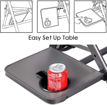 Oversize XL Zero Gravity Recliner Padded Patio Lounger Chair with Adjustable Headrest Support 350Lbs, Blue