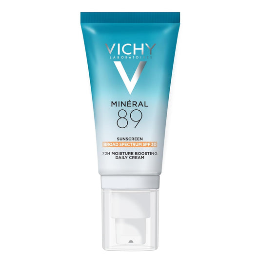 Minéral 89 Face Sunscreen SPF 30, Hydrating Daily Sunscreen for Face SPF 30, Hyaluronic Acid + Niacinamide + Squalane Oil, No White Cast Sunscreen, Oxybenzone Free, Travel Size Sunscreen