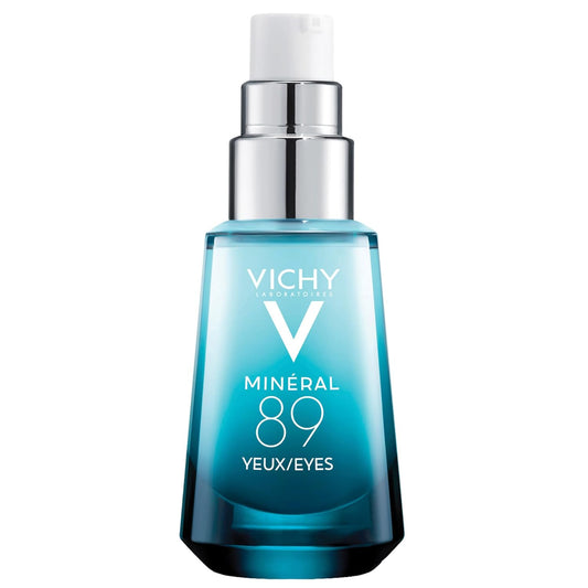 Vichy Mineral 89 Eye Serum, Hyaluronic Acid and Caffeine Cream, under Eye Cream for Dark Circles, Hydrating & Puffiness Reducer, Opthalmologist Tested