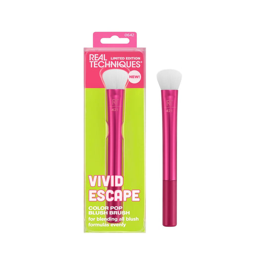 Vivid Escape Color Pop Blush Brush, Multipurpose Makeup Brush for Easy Blending, Use with Liquid & Cream Blush, Synthetic, Soft Bristles, Cruelty-Free & Vegan, 1 Count