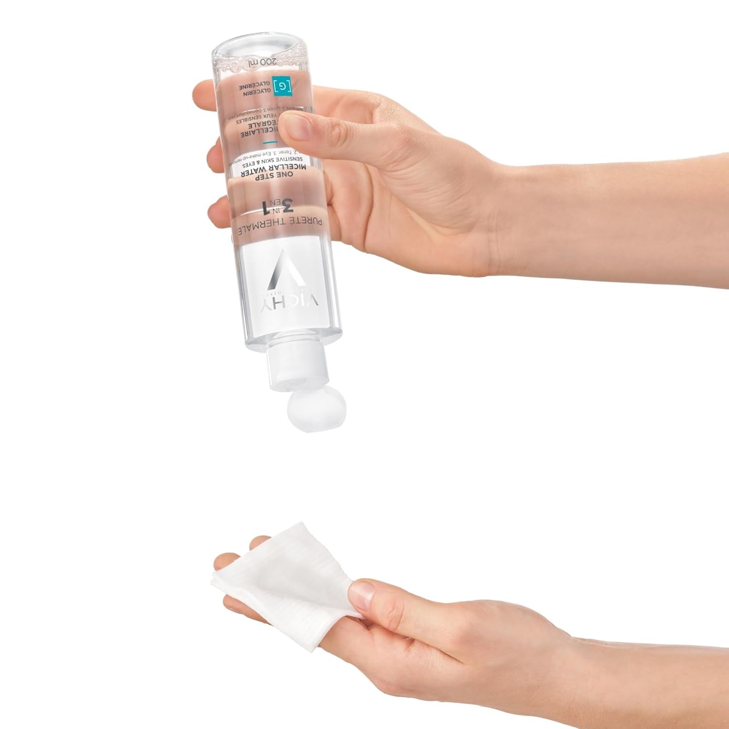 VICHY Pureté Thermale One Step Micellar Water Makeup Remover & Facial Toner, Micellar Cleansing Water & Vitamin B5,  Rinse Needed, Gentle Eye Makeup Remover & Hydrating Toner for Face